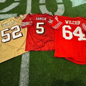 Lot of 3 autographed 49er jerseys49er autographed lot of 3 jerseys